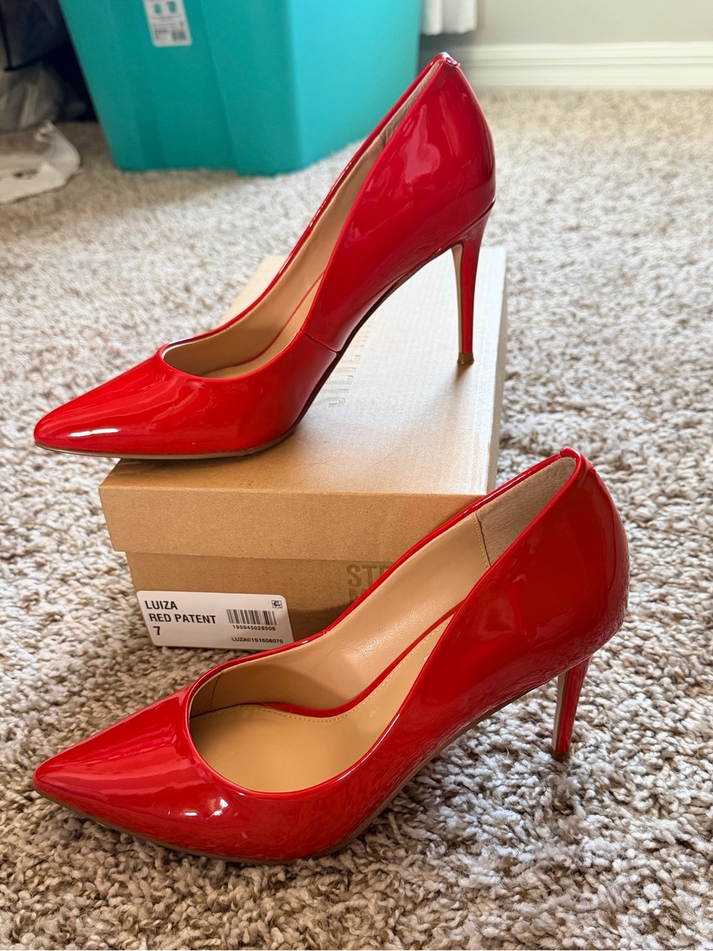 Steve Madden Red Patent Pointed-Toe Pumps
